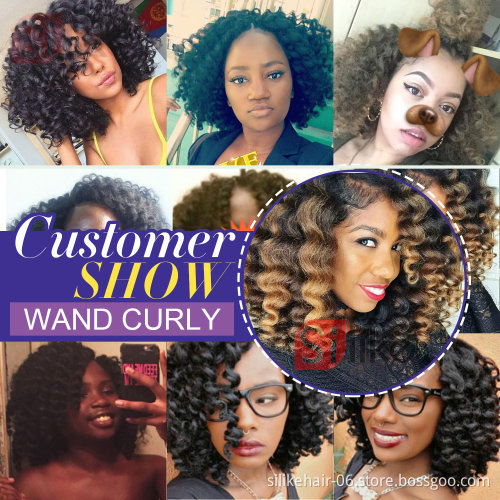 8'' 22strands Jumpy Wand Curl Jamaican Bounce bug bundles Synthetic spring Braiding Hair Extension Crochet twist HairFor Woman